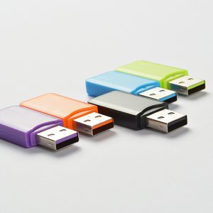Multi colored USB sticks