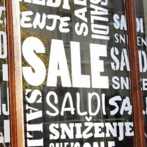 Sale signs - shopping concept